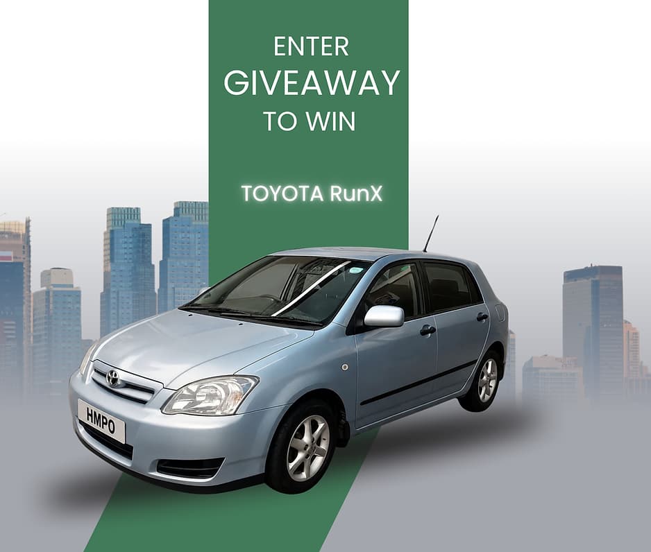 Toyota RunX Giveaway poster